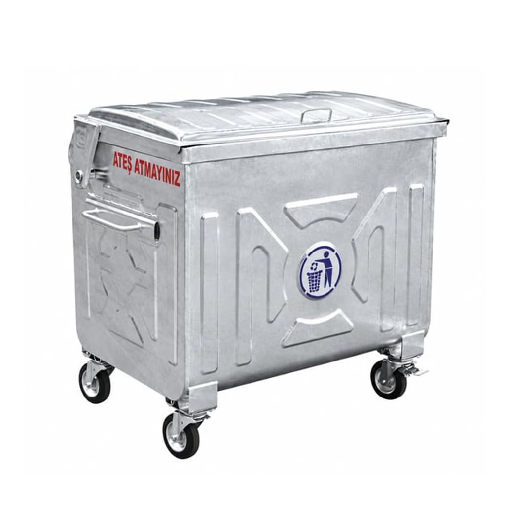 Sıcak Daldırma Galvanizli Çöp Konteyneri 770 Litre