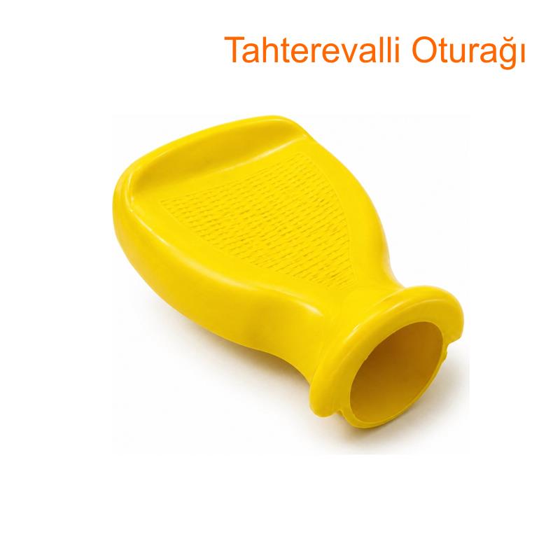 Tahteravalli Oturağı Plastik – 89 mm Boruya Uyumlu – Kaymaz Yüzey – Darbe Emici Kauçuk Stoplamalı 
