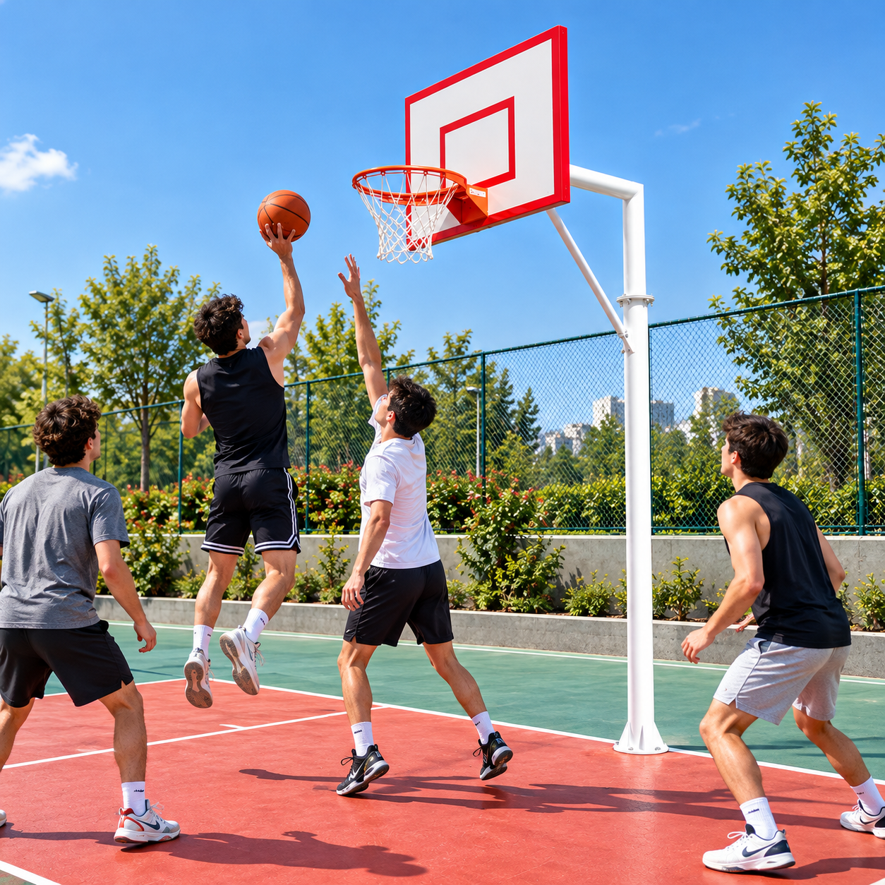 Tek Direkli Sabit Basketbol Potası 114 mm Sac Panyalı