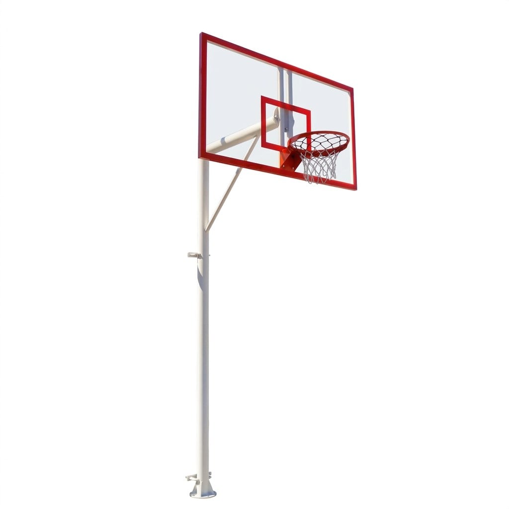 Tek Direkli Sabit Basketbol Potası 114 mm Akrilik Panyalı