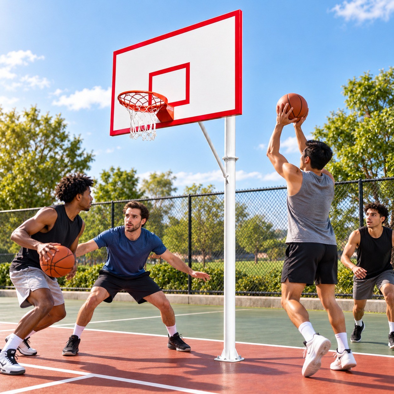 Tek Direkli Sabit Basketbol Potası | Dayanıklı ve Modern