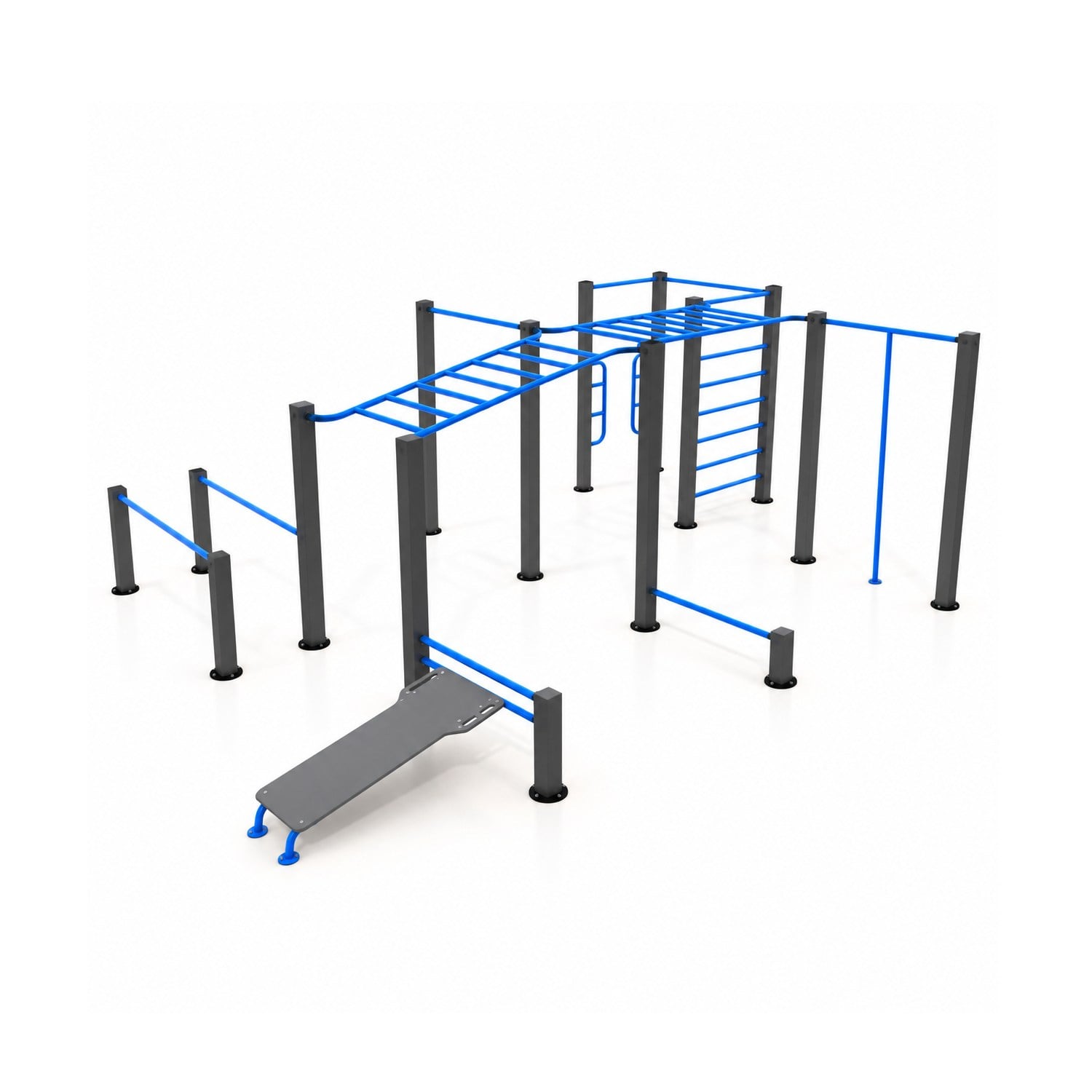 Workout Fitness Station FST-103 – 14-User Outdoor Training System
