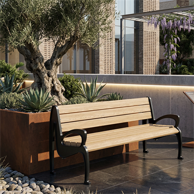 Futuristic Design Cast Aluminum Seating Bench
