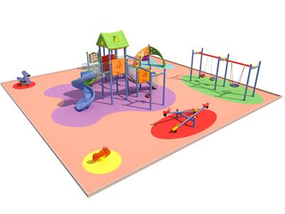 3 Kuleli • 2 Kaydıraklı Çocuk Oyun Grubu – ENJ‑03‑07