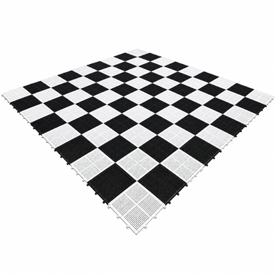 50x50 cm Plastik Bahçe Satrancı Zemin Karoları – 64 Parça
