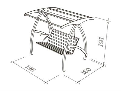 Ahşap Bahçe Salıncağı Elegance