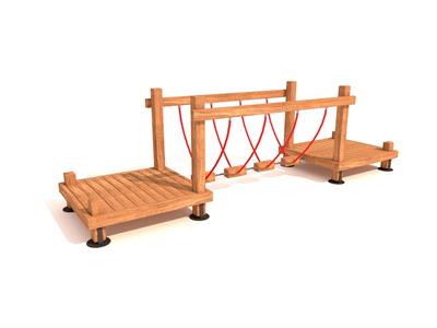 Ahşap Çocuk Macera Köprüsü SG30 – İpli Denge Parkı