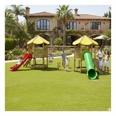 Ahşap Çocuk Oyun Parkı SG01, Üç Salıncaklı Model