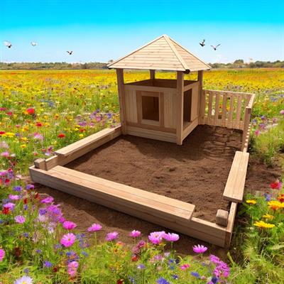 Ahşap Çocuk Parkı, Oyun Evi & Kum Havuzu