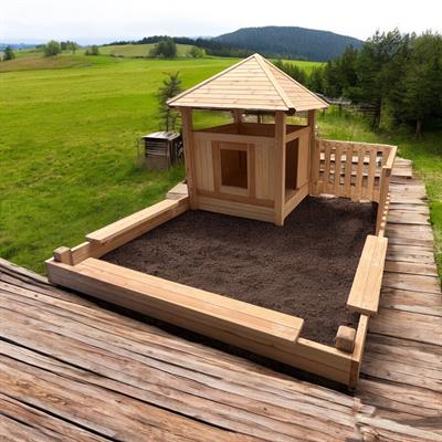 Ahşap Çocuk Parkı, Oyun Evi & Kum Havuzu