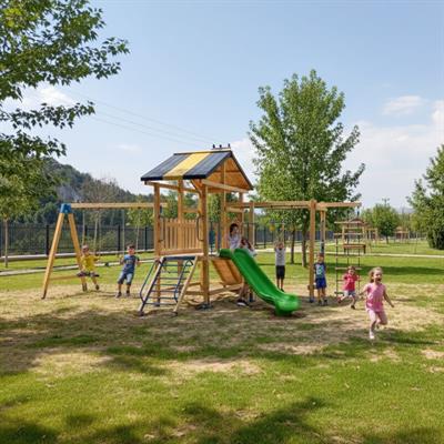 Ahşap Çocuk Parkı SGT106, Tırmanma Aktiviteli Model