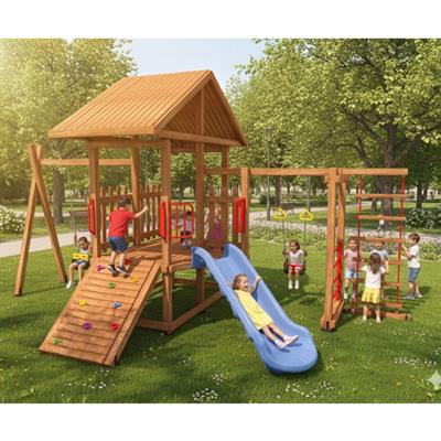 Ahşap Çocuk Parkı SGT106, Tırmanma Aktiviteli Model