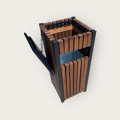 Ahşap Çöp Kovası 28l Kare 31x70cm