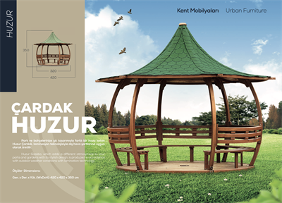 Japon Çatılı Ahşap Kamelya 420x350 cm