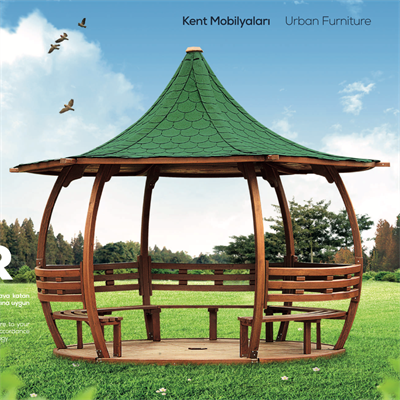 Japon Çatılı Ahşap Kamelya 420x350 cm