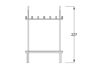 Ahşap Metal Pergola 1.5x1.2m, Düz Oturmalı Model