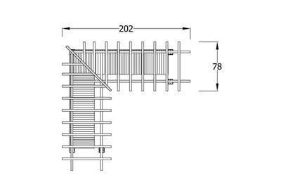 Ahşap Pergola 2x2m, Oturmalı Köşeli Model