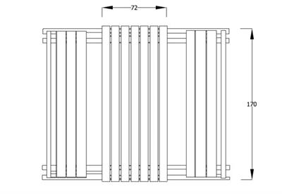 Wooden Picnic Table with Backrest, 170 cm