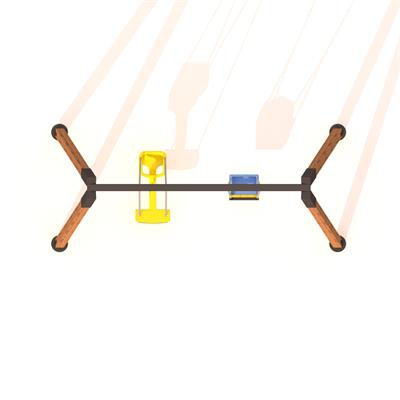 Wooden Swing Set – Parent & Child Safety Seat Combo 