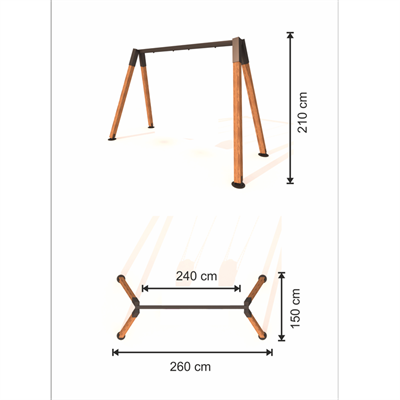 Wooden Swing Set – Parent & Child Safety Seat Combo 