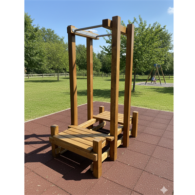Pull-Up Bar FW06 – Outdoor Wooden Upper Body Trainer