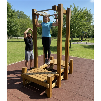 Pull-Up Bar FW06 – Outdoor Wooden Upper Body Trainer