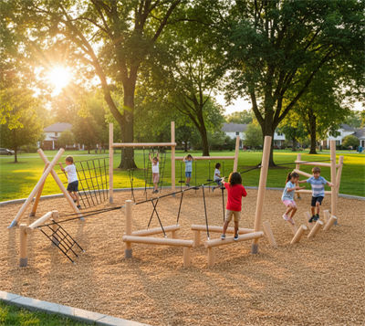 Ahşap Survivor Parkuru SG208, Tırmanma ve Denge Modülleri