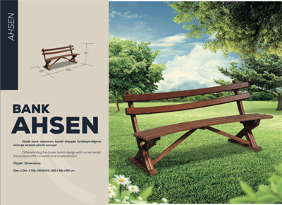 Ahşap Bank, Bahçe Oturma Bankı 185 cm