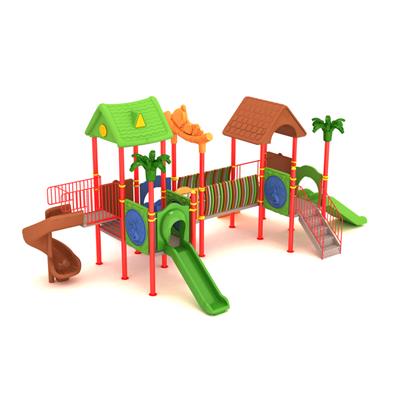 Dış Mekan Çocuk Oyun Parkı 9.5x6m, Ev Çatılı Model