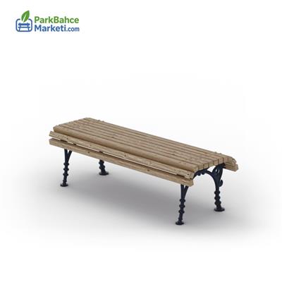 Backless Seating Bench with Knobbed Design Cast Legs