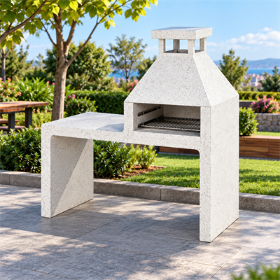 ARS-400 Tezgahlı ve Bacalı Beton Barbekü