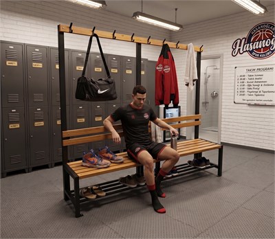 Askılıklı Soyunma Odası Bankı | Spor Salonu ve Giyinme Odası Bankı