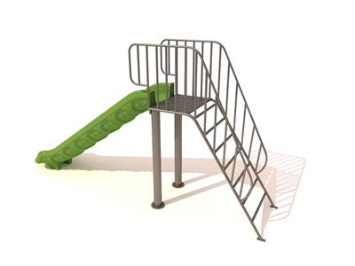 Bahçe ve Park Tipi Metal Çocuk Kaydırağı TK02 – Yeşil Model