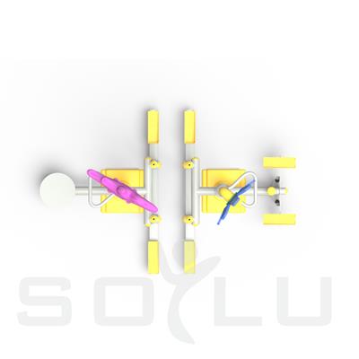 Çocuk Fitness Seti, Bel Esnetme Aleti, Havada Yürüyüş Aleti (2li), Step Aleti