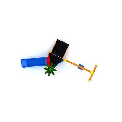 Bir Kuleli Bir Kaydıraklı, Tekli Salıncaklı, Palmiye Figürlü Çocuk Oyun Parkı