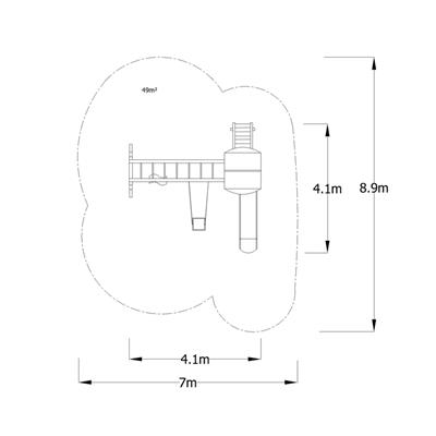 Ahşap Çocuk Oyun Parkı SG04, Üç Salıncaklı Model