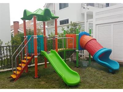 Çocuk Oyun Parkı 6x4m, 2 Kaydıraklı Klasik Model