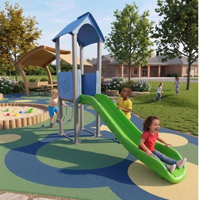 Bir Kuleli Kelebek Motifli Çocuk Oyun Parkı