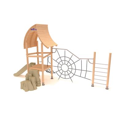 Ahşap Çocuk Parkı SG201, Ağ Tırmanmalı Model