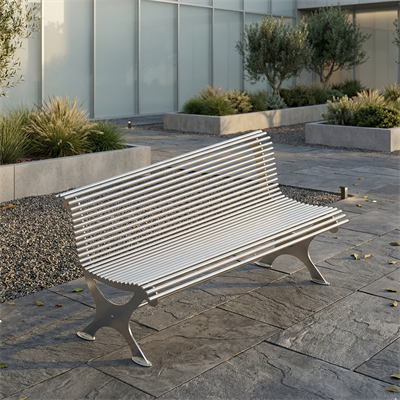 Modern Seating Bench with Cross Legs