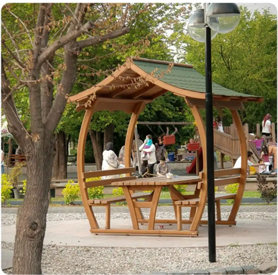 Japon Çatılı Piknik Masası 8 Kişilik Ahşap