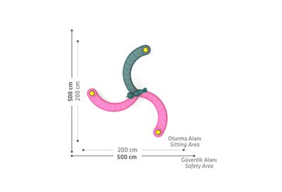 Sarmaşık Tırmanma Üçlü, Çocuk Oyun Elemanı 200x200 cm