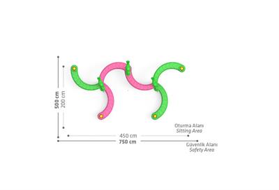 Sarmaşık Tırmanma, Çocuk Oyun Elemanı 200x450 cm