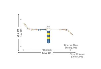 Çocuk Oyun Elemanı KY09, Kaydıraklı Tırmanma Duvarı