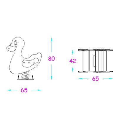 Ördek Zıp Zıp - Yaylı Oyun Elemanı (ZP-08)