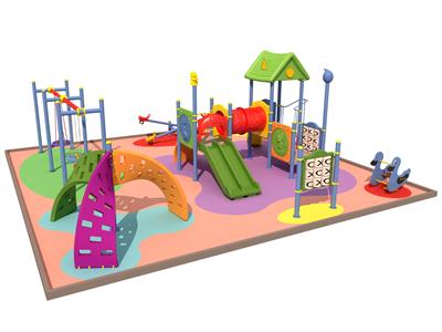 Çocuk Oyun Grubu, 6x5m İki Kaydıraklı Ev Çatılı 