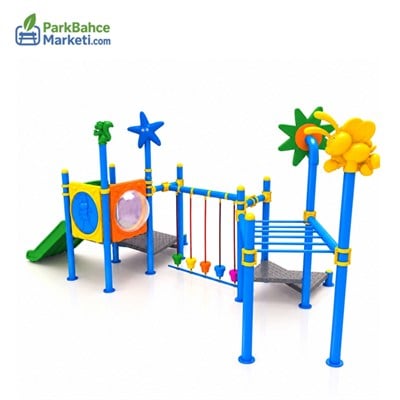 Multi-Activity Playground Set with Climbing Features – 8.5m x 4m