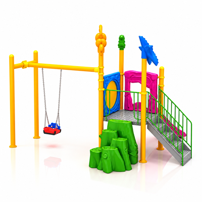 Çocuk Oyun Grubu Bir Kuleli, Bir Kaydıraklı 4,3m x4.5m