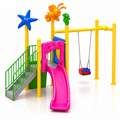 Çocuk Oyun Grubu Bir Kuleli, Bir Kaydıraklı 4,3m x4.5m