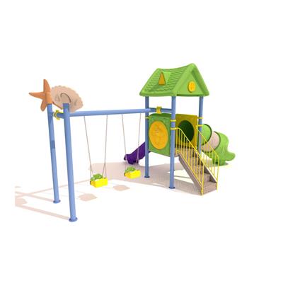 Çocuk Oyun Parkı 2 Kaydıraklı - 2li Salıncaklı Ev Temalı Model